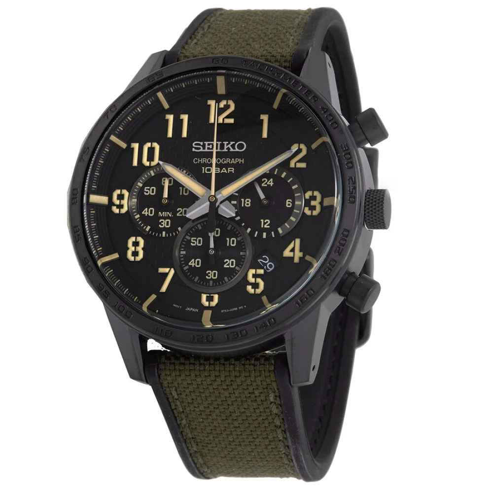 Sports Lord Chronograph Quartz Black Dial Men